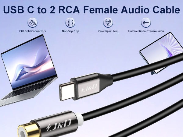 usb c to RCA audio cable
