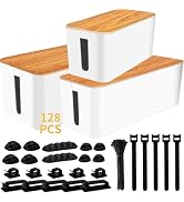 YUANYE Cable Management Box Cable Management Kit for Power Strip to Hide Wires,Cord Organizer Box...
