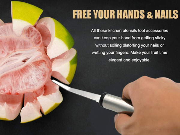 grapefruit spoon knife orange peeler tool stainless steel fork fuit knife