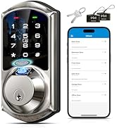 Veise VE07 Fingerprint Smart Door Lock, 7-in-1 Keyless Entry Deadbolt with App Control, Electroni...