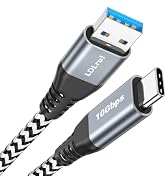 USB C Data Cable 10Gbps Sync 3ft, 3.2 Gen2 USB A to USB C 3.1A Fast Charging & High Speed Data Tr...
