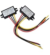 2Pcs DC 12/24V to 5V Converter 3A 15W,Step Down Converter,Voltage Reducer IP68 Waterproof Power C...