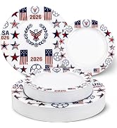Nervure World Cup Soccer Plates, 32Pcs Blue Plates for World Cup Party | Heavy Duty Disposable Pl...