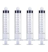 30Pack 10ml Syringe Plastic Luer Lock Syringe Without Needle for Scientific Labs,Feeding Pets Ind...