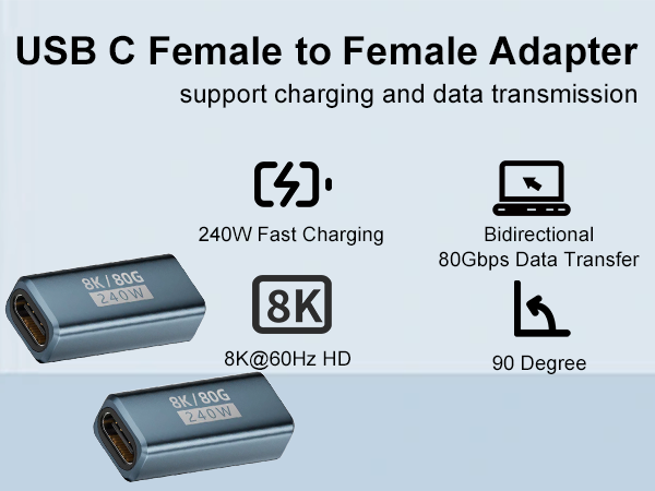 usb c female to female adapter