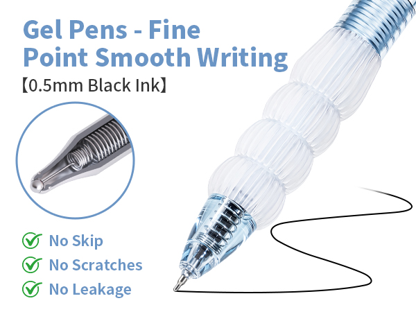 gel pens black
