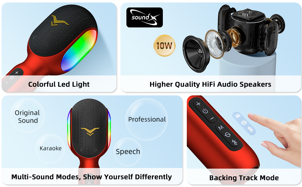 Bluetooth Karaoke Microphone with Mic
