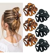 2.8" Medium Octopus Hair Clips for Women, Matte Claw Clips for Thin Hair, 90' Strong Hold Non-sli...