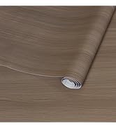 BAYYA Light Brown Wood Grain Contact Paper Walnute Wallpaper Peel and Stick Countertops Tan Grey ...