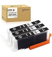 EXCERCUS Compatible Ink Cartridge Replacement for Canon 280 281 CLI 281 CLI-281 XXL (3 Black) for...