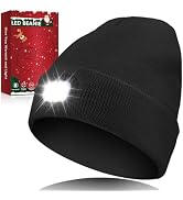 Unisex LED Beanie Hat with Light, Christmas Stocking Stuffers Gifts for Men, White Elephant Gifts...