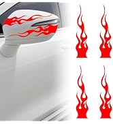 4PCS Flame Car Reflective Sticker,Racing Sports FlameDecals for Motorcycle Helmets,Self-Adhesive ...