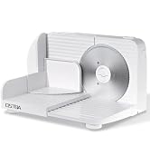 OSTBA Foldable Electric Food Slicer, Adjustable Thickness 0–15mm, 6.7” Stainless Steel Blade, 150...