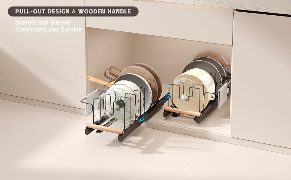 pull out pots and pans organizer
