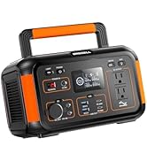 GRECELL 500W Portable Power Station 444Wh Solar Generator with 110V Pure Sine Wave AC Outlet/PD60...