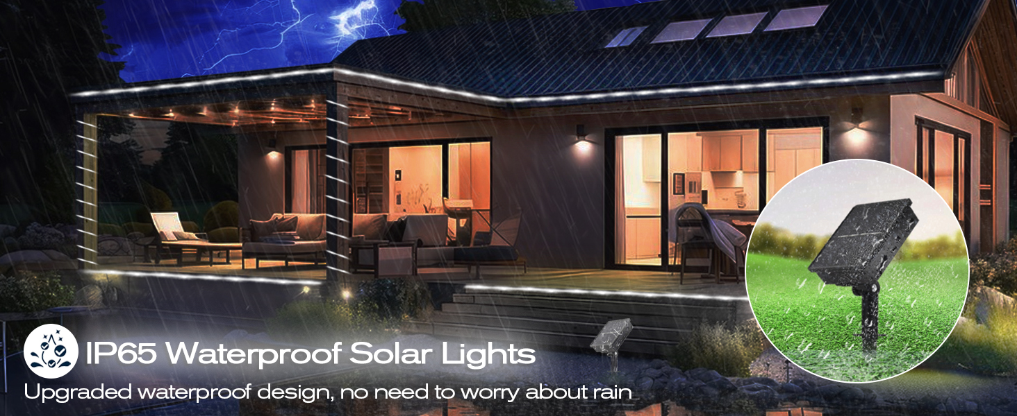 IP65 waterproof solar outdoor lights