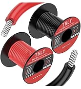 THLY 14 Gauge Silicone Wire UL&ROHS Certif Electrical Wire 30ft Black and Red Wire 2 Spools 14 AW...