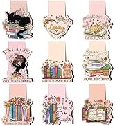 Wxiben Book Lovers Magnetic Bookmark - 9 Pcs Funny Reading Bookmarks Magnets Retro Bookish Floral...