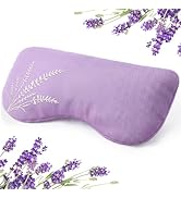 Weighted Lavender Eye Pillow, Linen Flaxseed Aromatherapy Eye Mask for Sleeping, Cooling & Heatin...