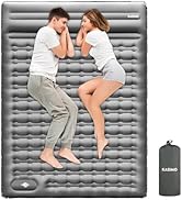 KASIMO Sleeping Pad Ultra Thick 6 Inch - Camping Pad with Pillow & Built-in Foot Pump Inflatable ...