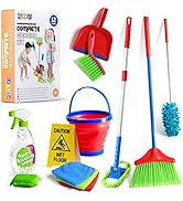 Play22 Kids Cleaning Set 12 Piece - Toy Cleaning Set Includes Broom, Mop, Brush, Dust Pan, Duster...