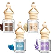 AROIC 4 Pack Car Air Freshener, Wooden Lid Essential Oil Car Diffuser, Natural Long Lasting Scent...