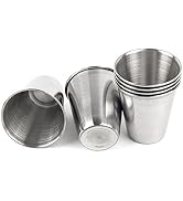 AUEAR, 6 Pack 2 Oz Stainless Steel Shot Glass Espresso Shot Cups Barware Drinking Vessel for Bar ...