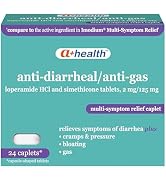 A+Health Anti-Diarrheal, Anti-Gas, Loperamide Hydrochloride 2mg and Simethicone 125mg Caplets, Mu...
