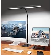 Kaulsoue Desk Lamp for Home Office with Base, Eye-Caring Desk Light with Adjustable Gooseneck, 12...