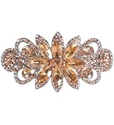 Sankuwen Flower Rhinestone Hairpin Luxury Jewelry Designed Hair Accessory French Barrette Hair Cl...