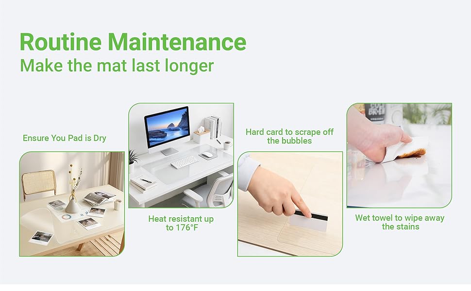 PVC clear desk mat