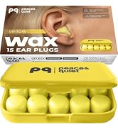 Peace&Quiet | PQ Wax Ear Plugs for Sleeping, Swimming - Soft Noise Cancelling Silicone Gel Wax Ea...