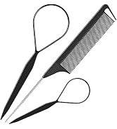 Hair Tail Tools, TsMADDTs 3Pack Hair Loop Tool Set with 2Pcs French Braid Tool Loop 1Pcs Rat Tail...