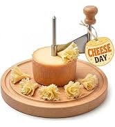 Flower Cheese Cutter for Making Rose-Shaped Cuts - Manual Rotating Cheese Shaver Tool with Stainl...