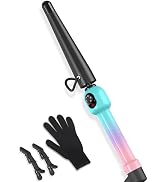 3/4-1 1/4 Inch Ceramic Tapered Curling Wand for Short Hair, Curling Iron | 19–32mm Tapered Barrel...