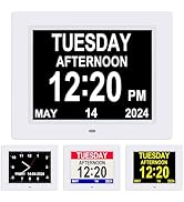 Jaihonda Dementia Clocks for Seniors-Alzheimers Clock with Date and Day of Week for Elderly,Auto ...