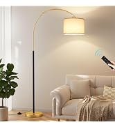 Ambimall Dimmable Arc Floor Lamp with Remote, Color Temperatures and Brightness Adjustable, Arche...