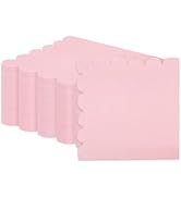 HEIPINIUYE 50 Pieces 3-ply Light Pink Napkin Disposable Scalloped Cocktail Napkins Beverage Napki...