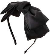 ROMODIYA 1Pcs French Black Hair Headbands Knot Bow Headbands for Women Black Ribbon Hair Bow Hair...