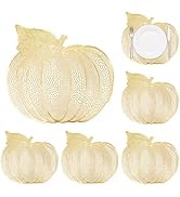 BAHABY 6 PCS Pumpkin Thanksgiving Placemats Harvest Fall Placemats Thanksgiving Halloween Party T...