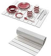 Srzllxfc Large Absorbent Stone Dish Drying Mat for Kitchen Counter, 23.5"x15" Quick Drying Collap...