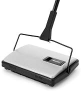 CLEANHOME Carpet Sweeper Manual Cordless for Pet Hair & Debris | Extra Replacement Roller, Non-El...