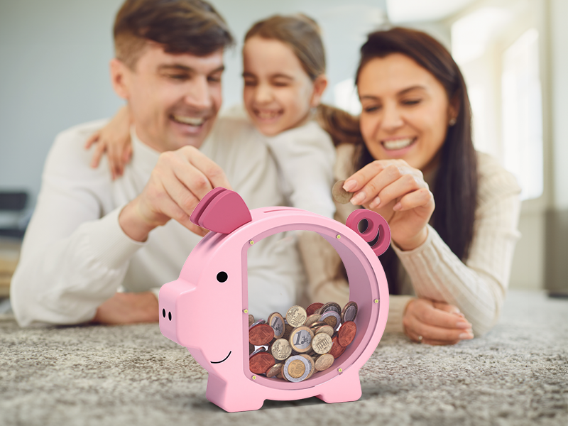 pink piggy bank