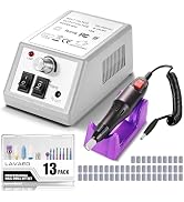 LAVAED Professional Electric Nail Drill Machine Kit - Low Noise Vibration with Nails Drill Bits a...