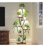 EVAWOO Plant Stand Indoor with Grow Lights - 58" Corner Plant Shelf Indoor, 7 Tiered Tall Lighted...