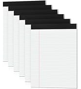 White Legal Pads 8.5 x 11 Writing Note Pads 9/32'' College Ruled & Double-Sided Printing - 30 She...