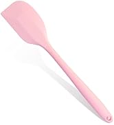 Pink Rubber Spatula for Kitchen Use, 10.8In Silicone Spatulas for Cooking Heat Resistant, Flexibl...