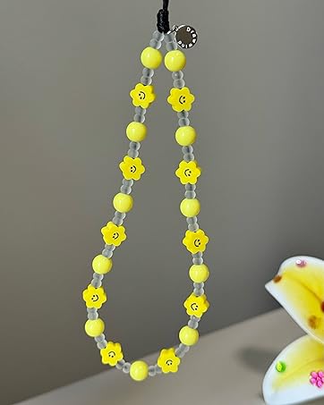 happy face phone charm