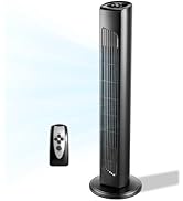 Winado 32" Bladeless Tower Fan, Portable Floor Fan with Remote Control, Adjustable 90° Oscillatin...
