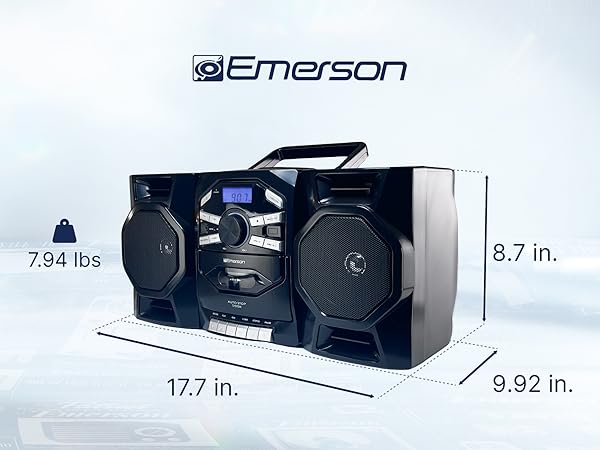 Emerson EPB-4000 Dimensions: 17.7 inches Length, 9.92 inches Width, 8.7 inches Height, 7.94 pounds